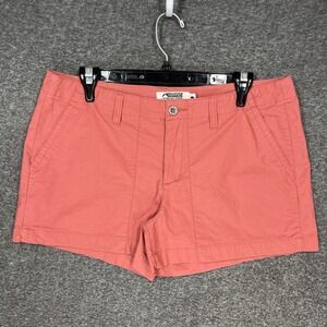 Mountain Khakis Sandbar Classic Fit Shorts Women's Size 8 x 3 Red Chino Hiking